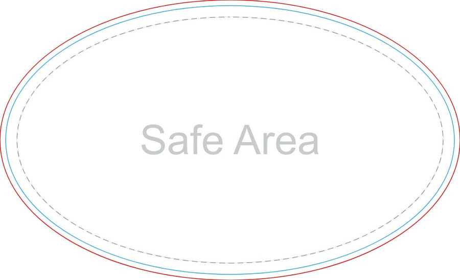 Template preview – 1" x 2" - Oval Stickers