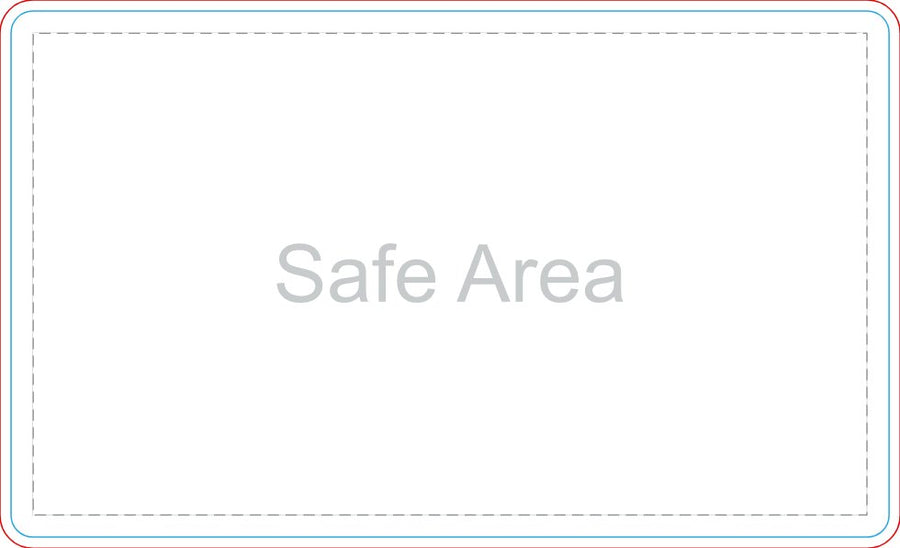 Template preview – 3" x 4" - Rectangle Stickers