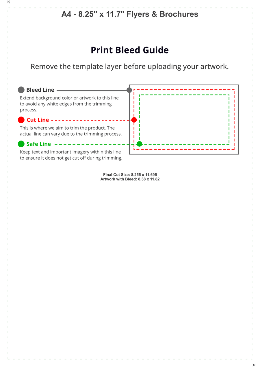 Template preview – A4 8.25" x 11.7" - Flyers